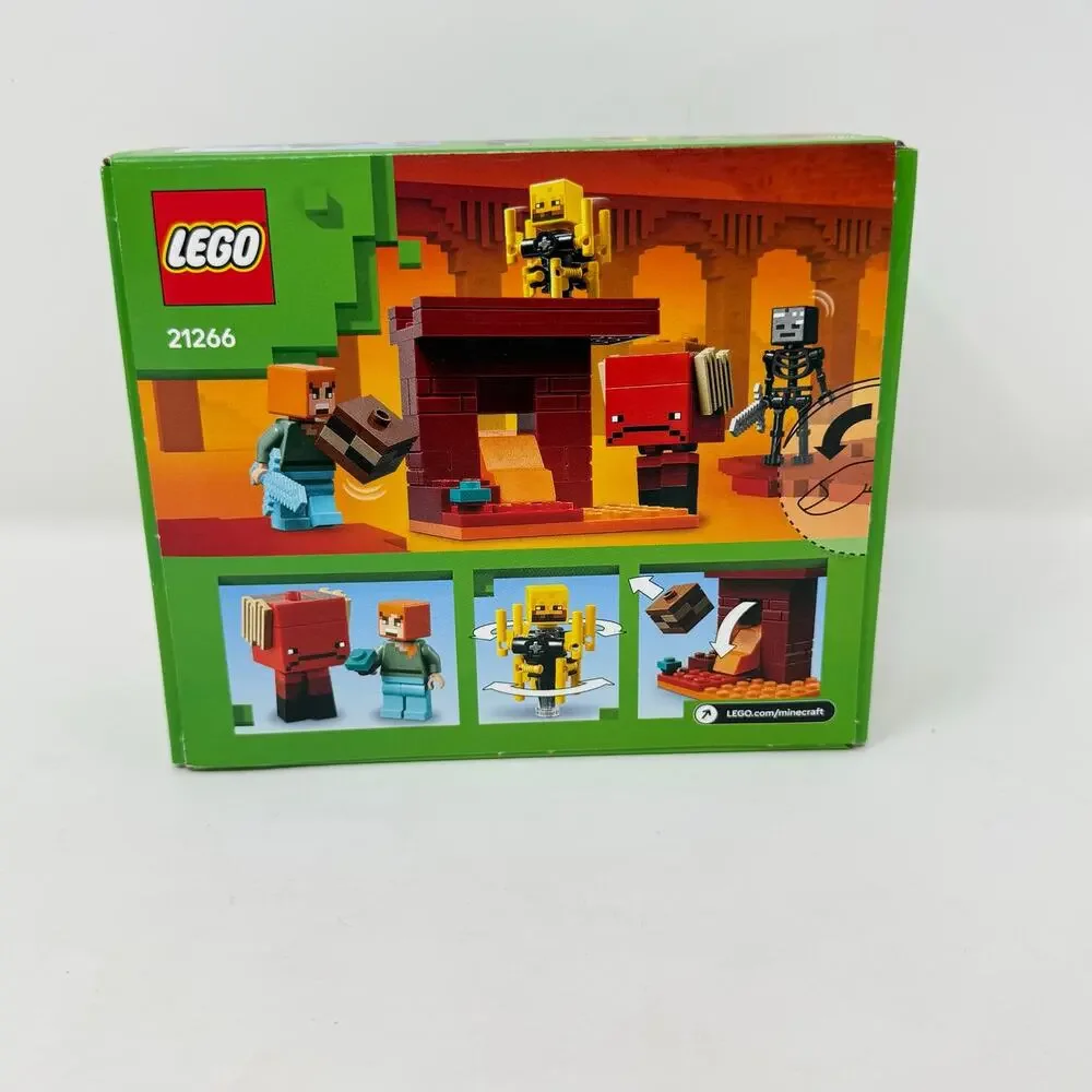 LEGO Minecraft 21266 The Nether Lava Battle 99 Piece Building Set NIB Gamer Gift